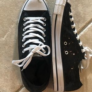 Black Sequin Converse